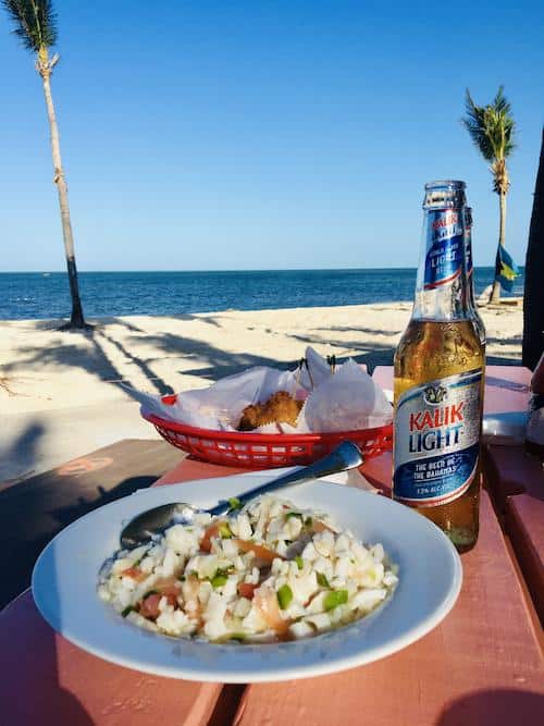 conch salad and conch fritters