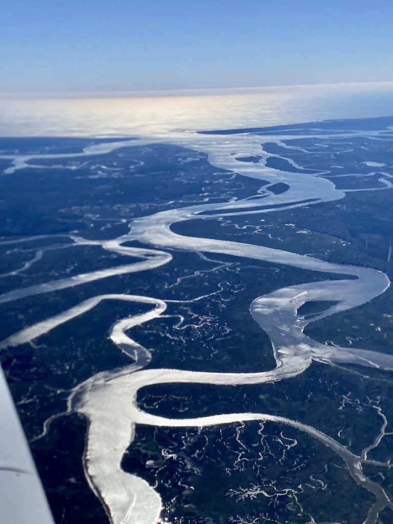 golden isles low country waterways from the air