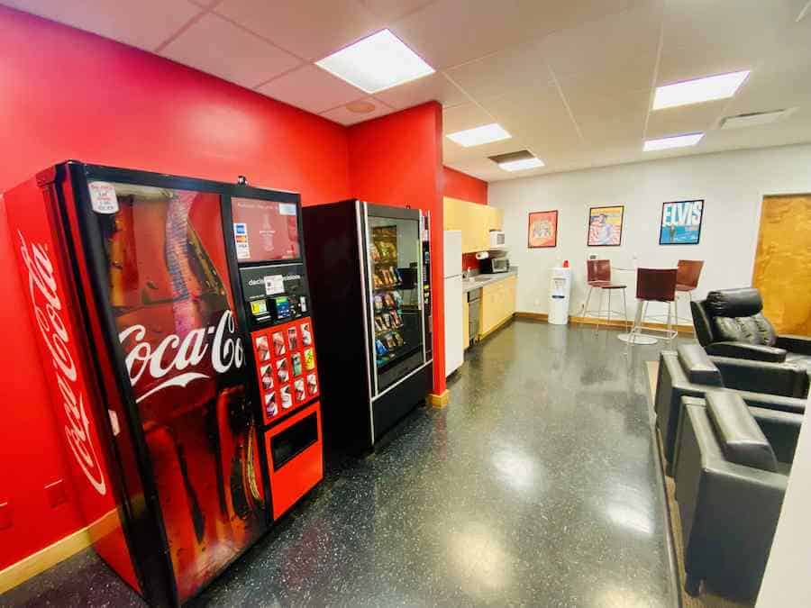 Vending machines and kitchen