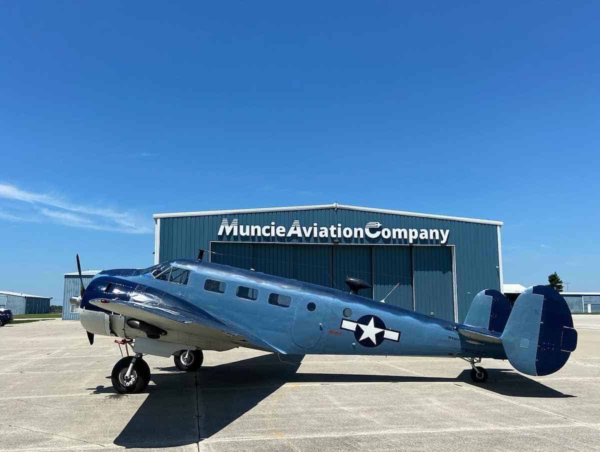 Muncie Airport and Muncie Aviation hangar